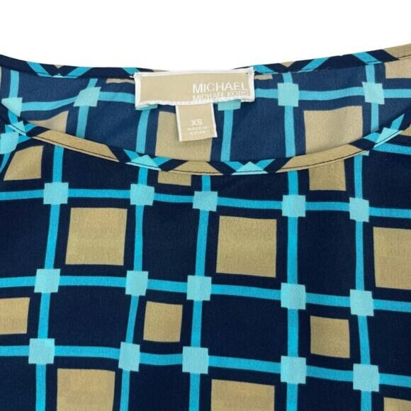MICHAEL Michael Kors Geometric Blouse Sz XS - Picture 3 of 7